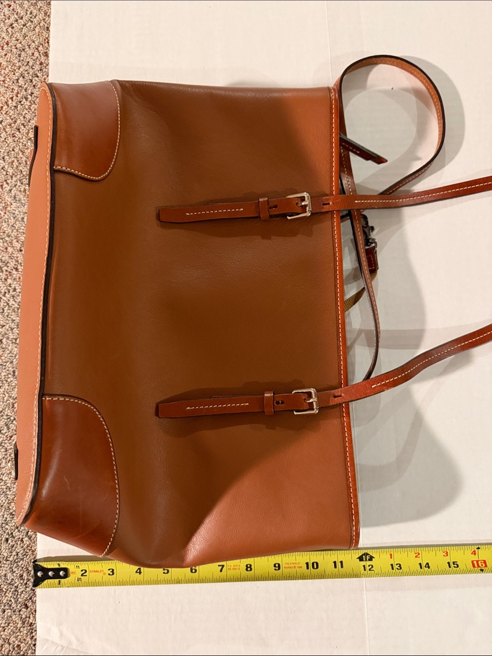 Dooney & Bourke Chestnut Brown Leather Tote - Picture 5 of 7